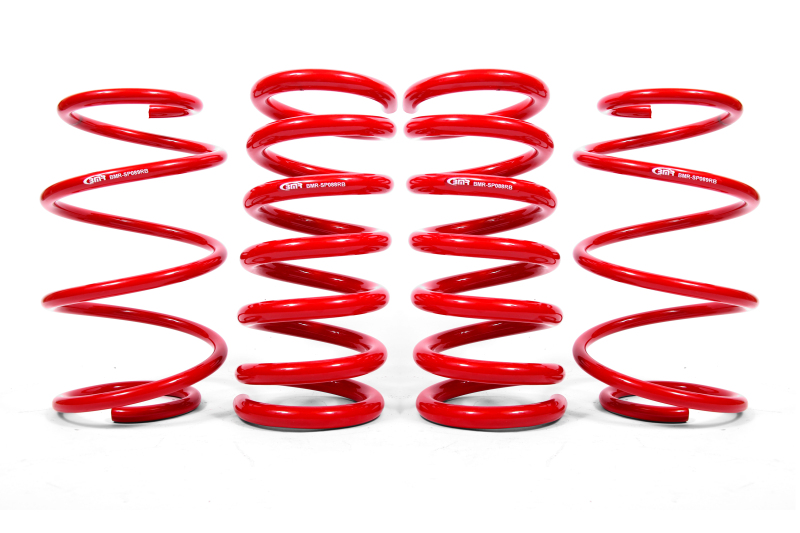 Ford Mustang Lowering Springs - BMR Suspension - Set Of 4, Drag Version - Red - `15-`23 Ford Mustang Lowering Springs - BMR Suspension - Set Of 4, Drag Version - Red - `15-`23